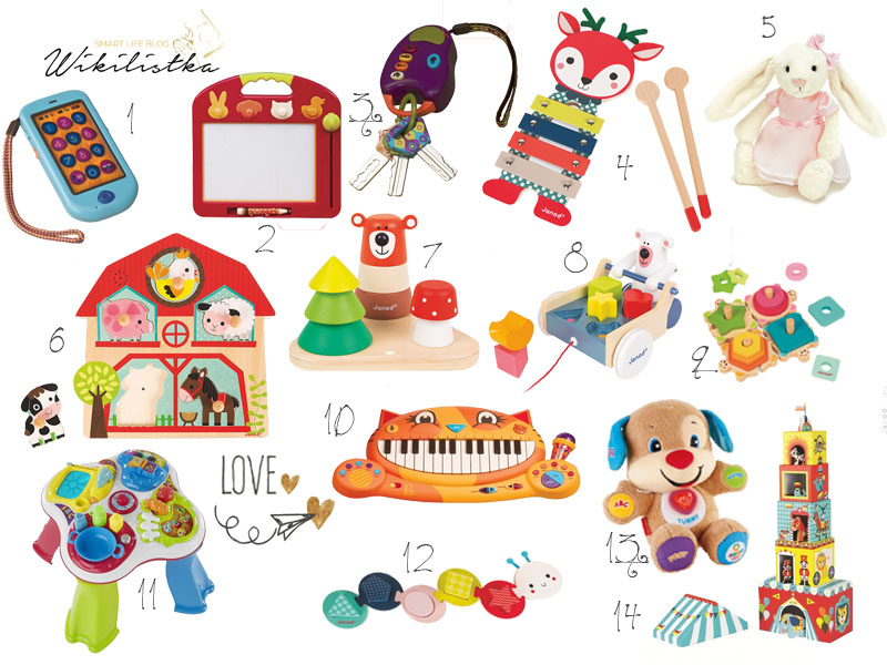 prezent na roczek, zabawki dla roczniaka, zabawki na roczek, janod, btoys, piramidki, chicco, stoliczek edukacyjny, szczeniaczek uczniaczek