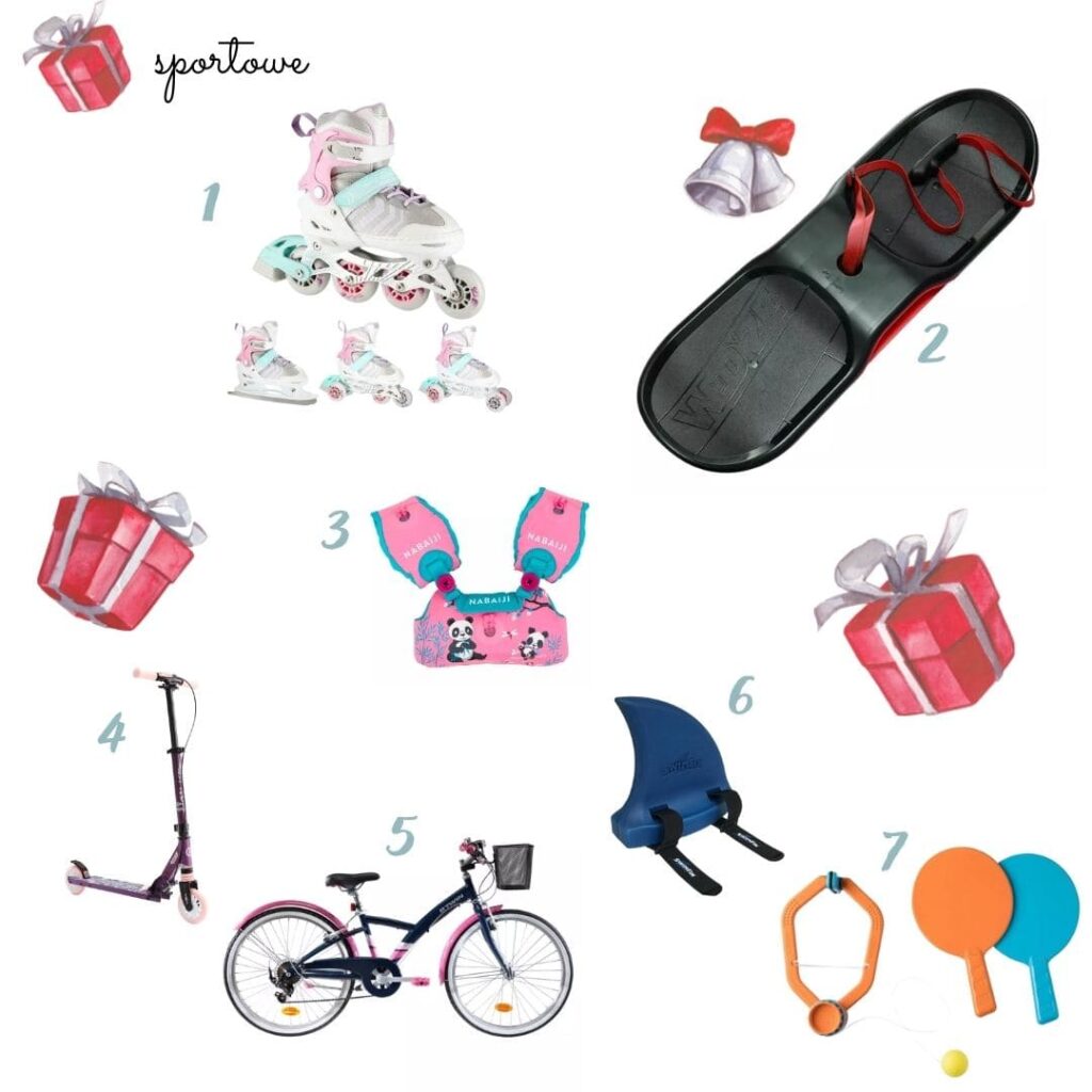 sportowy pomysł na prezent dla dziecka, rolki, hulajnoga, łyżwy